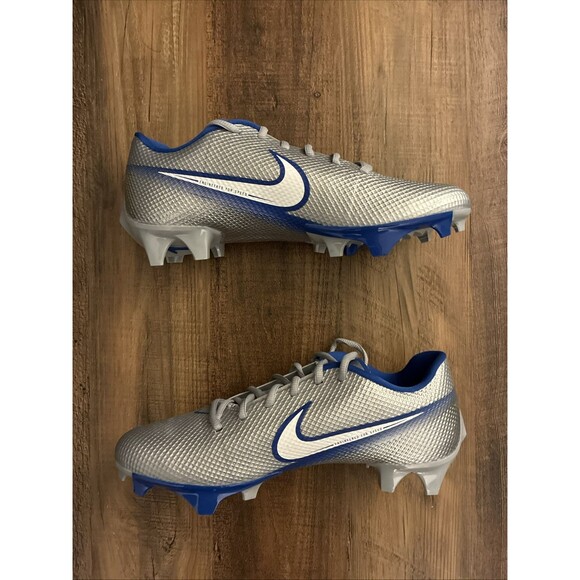 Nike Vapor Edge Speed 360 Silver Blue Football Cleats Size 8 CD0082-010 New - Picture 2 of 7